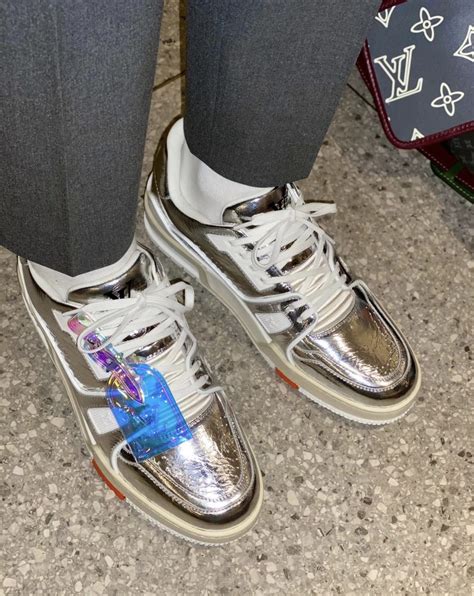 Louis Vuitton metallic sneakers